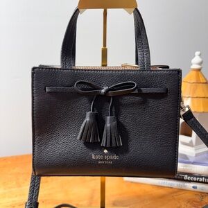 Kate Spade Hayes small black handbag cross body satchel adorable
